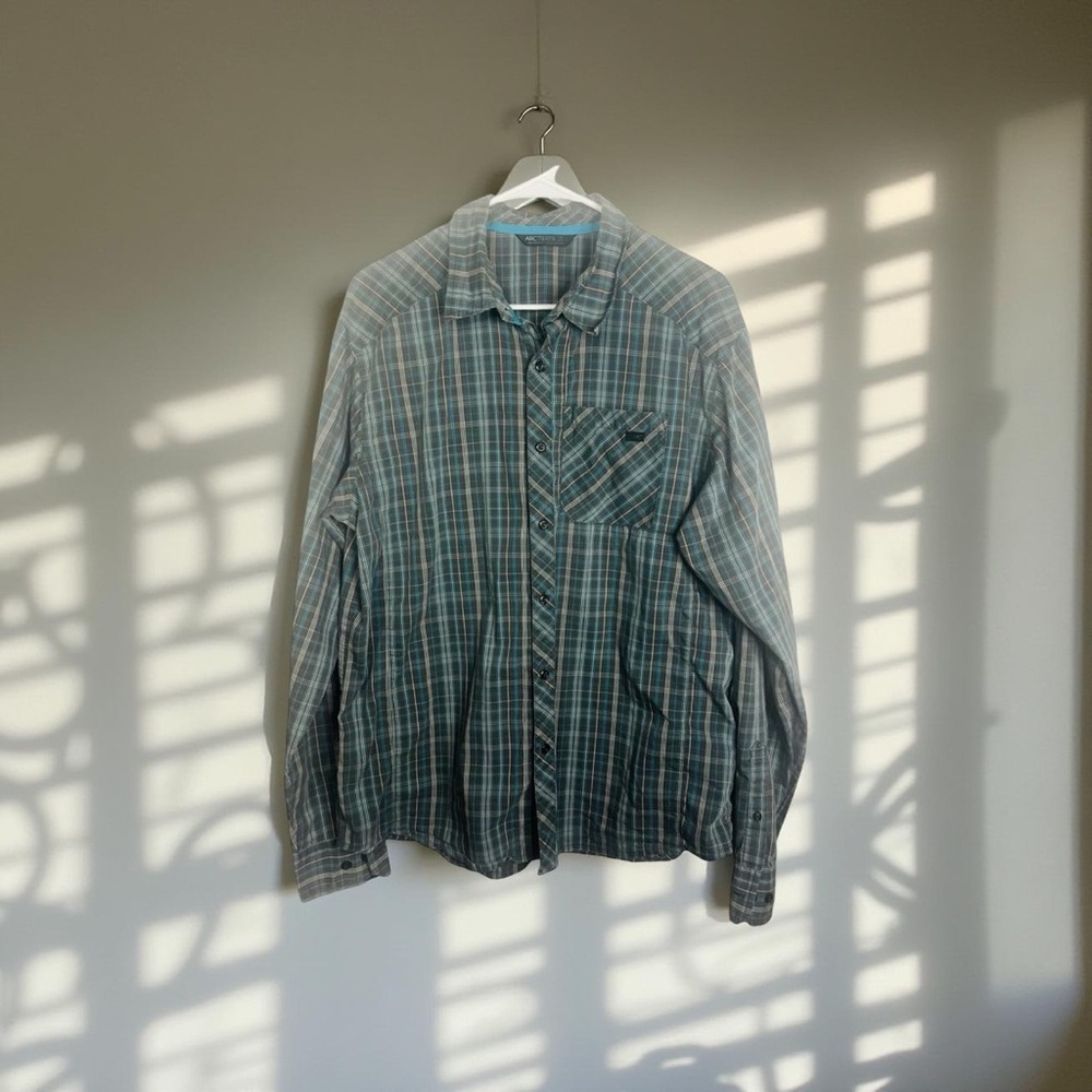 Arc'teryx Blue and Black Casual Button Down Shirt